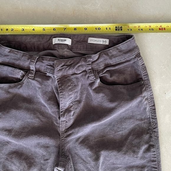 KENSIE Women’s Jeans Size Photos Grey Zip Fly Closure Straight Velvet Mid Rise - Picture 5 of 7